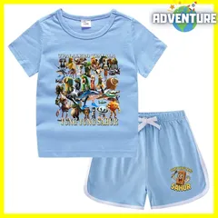 Tung Tung Tung Sahur トゥントゥントゥン サフール Itarian Brainrot イタリアンブレインロット半袖Tシャツ トップス セットアップ上下セット夏 110 120 130 140 150 子供服キッズ服 tssuc002 FR