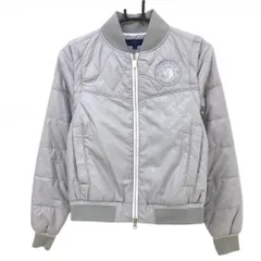 キャロウェイ 2WAY中綿ジャケット グレー キルティング ブロック柄地模様 袖着脱可 レディース S ゴルフウェア Callaway