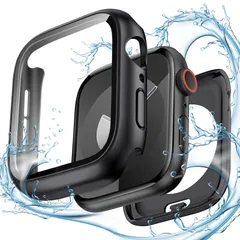 【数量限定】全面保護 耐衝撃 指紋防止 高透過率 for for for 硬度9H強化ガラス Apple Apple PC素材 2in1防水 Watch Watch カバー カバー 超薄型 ケース 44mm 10/9/8/7/SE2/SE/6/5/4 Seri