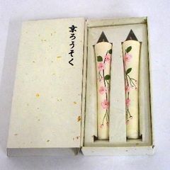 京蝋燭■花の歳時記　さくら■３号*絵ロウソク２本入り*ギフトに