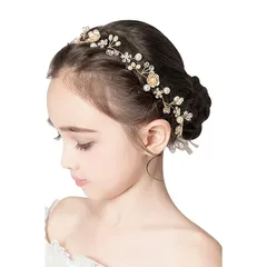 ヘアアクセサリー 髪飾り ボックス入り 発表会 結婚式 [ARCADY] 子供 大人も使える 職人の手作り ヘッドドレス (リトルフラワー)