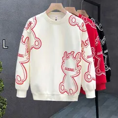 [L]秋冬 コーデ メンズ  服 シンプル ファッション オシャレ 大人 かっこいい 大きいサイズ ストリート 紳士服 プリント ドラゴン 赤 セーター トップス 干支 服