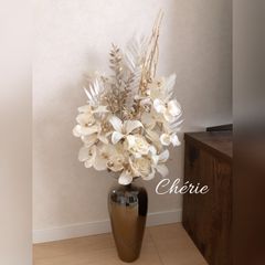149  kurumi様専用♡　胡蝶蘭　ホワイト×ゴールド　ブーケ　インテリア　アーティフィシャルフラワー　高級造花　ドライフラワー
