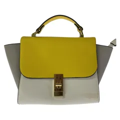 CECIL McBEE セシルマクビー 2way ショルダーハンドバッグ/イエロー×グレー×ホワイト