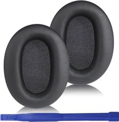 新品 WH-CH710N 交換用イヤーパッド イヤークッション Sony WH-CH700N WH-CH710N WH-CH720N ヘッドフォン用 イヤークッション ソフトプロテインレザー付き イヤーコンフォートメモリーフォーム（卵白皮革/ブラック）