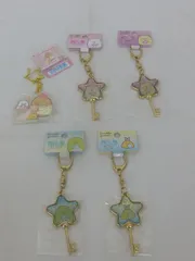 【未使用品】すみっコぐらし　アクリルキーホルダー＆カギ型キーホルダー　5点　まとめ売り