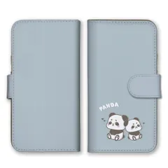 iPhone12 Pro Max ケース 手帳型 アイフォン12 プロマックス スマホケース 携帯ケース パンダ ぱんだ キャラクター イラスト 動物 かわいい シンプル パステルカラー ピンク ブルー スマホカバー カラー03