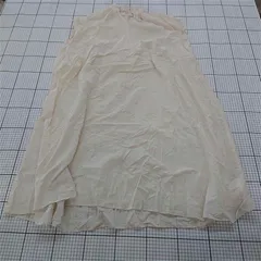 ◇ Θ nano universe LB.03 フレンチスリーブ 膝下丈 ギャザーワンピース サイズ1 ライトベージュ系 レディース E  【1509100075806】