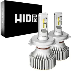 HID屋 H4 LED ヘッドライト 28400cd(カンデラ) 爆光 ホワイト 6500k 車検対応 12V 24V ドライバー内蔵 簡単取付 iシリーズ 2本1セット