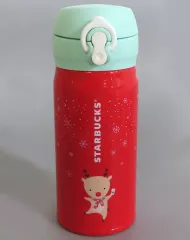 【中古】マグカップ･湯のみ クリスマス ステンレスボトル 「スターバックスコーヒー」 韓国限定