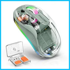 【数量限定】Bluetooth *2マウス』マウス Bluetoothワイヤレスマウス ３モード & 静音マウス 無線 Type-C充電式 2.4GHz光学式 3ボタン 4DPIモード 7色ライト付き 『マウス2.4G 省エネルギー 高精度 小型 持ち運び便利