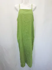 ◇ ⊂ LOWRYS FARM ローリーズファーム シンプル キャミソール ロング ワンピース サイズF ライトグリーン レディース E  【1411130018527】