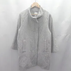 ◇ ⊇ ViS ビス ウール系 スタンドカラー 長袖 コート サイズM ライトグレー レディース E  【1412090013287】