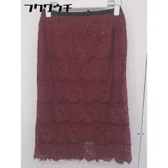 ◇ B:MING by BEAMS Platinum 総刺繍 膝下丈 タイト スカート サイズS レッド系 レディース  【中古】 【1112290002868】のサムネイル