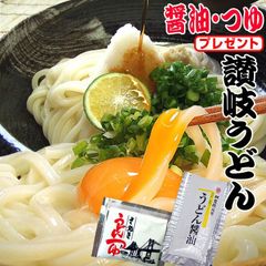 純生 讃岐 うどん ドーンと6食 便利な個包装 300g×2袋 600g 醤油とつゆ各１袋プレゼント 送料無料　TN32