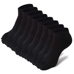 【特価商品】五本指 天然高級綿 のびのび 8足セット 蒸れない 通気性 レディース 消臭 吸汗 おしゃれ カジュアル [YUWA] スポーツ ソックス 21～24㎝