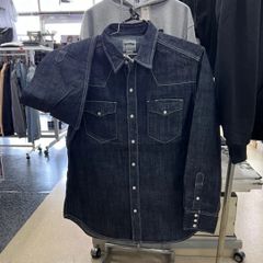 残り1点‼️XL あり‼️Houston  ヒューストン⚫︎長袖　USA コットンデニム　ウエスタンシャツ　デニム　シャツ　M L XL