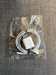 【中古品】Apple純正品　ACアダプタ　Lightningケーブル　セット　iPhone 充電器　1セット Apple純正 ケーブルは互換品or中古品