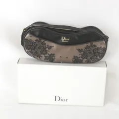 美品『USED』 クリスチャンディオール パフューム ポーチ 箱付 ポーチ ナイロン様素材 ブラック×ゴールド