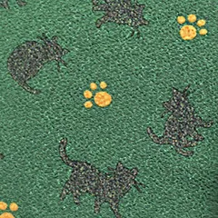 半衿 成人式 卒業式 ちりめん 緑 猫 足跡 ハロウィン レトロ お洒落着用 アンティーク モダン カジュアル 街着 襦袢 浴衣 かわ No.8-0975