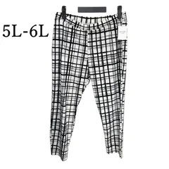 LACOUPE  ラクープ  レディース プルオンパンツ ストレッチパンツ 大きいサイズ さらさら 接触冷感 F4 21～23号 白 6L 6L 21号