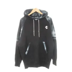 CRONOS ブラックパーカー フード付き　38 サイズ CRONOS×FIGHTERS HOODIE【BLACK】