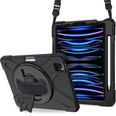 【人気商品】11 ショルダーケース 第4/3/2/1世代に適用（2022 Pro 2021 2020 2018)、 iPad 肩掛け式 ペンホルダーと手首付き ProCase 回転スタンド 耐衝撃バックカバー