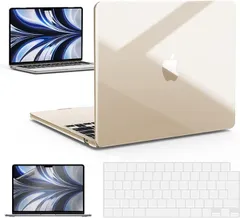 iBenzer 最新の 2024 2023 2022 MacBook Air 13 用 ケース M3 A3113 M2 A2681 保護ケース + 日本語配列キーボードカバー 付き Apple マックブックエアー ケース 13インチ対応 m