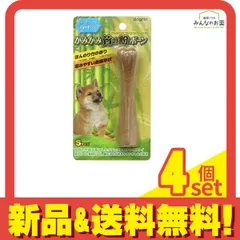 dogrin 犬用 かみかみ竹の粉ボーン ハードタイプ Sサイズ 1本入 (TK-01) 4個セット まとめ売り