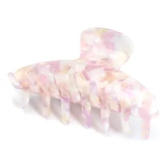 新品 QinGoo 中くらい ヘアクリップ ピンク 髪留め クリップ バンスクリップ しっかりとまる ヘアアクセサリー 可愛い 大人 韓国 レディース 1本(8.5cm*4.8cmLight Purple)