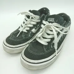 ◇ Θ VANS ヴァンズ ロゴ柄 ローカットスニーカー サイズ23.5 ブラック ホワイト レディース E  【1502180003073】