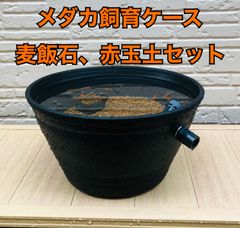 【2個セット】樽型メダカ飼育ケース【大】麦飯石、赤玉土セット 樽型メダカ飼育ケース【大】麦飯石、赤玉土セットの通販 by 工房