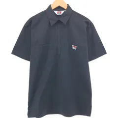 古着 90年代 ベンデイビス BEN DAVIS ハーフジップ 半袖 ワークシャツ ボックスシャツ USA製 メンズM相当 ヴィンテージ/eaa539451