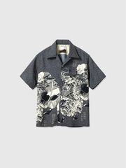 【7月下旬発送予定】SUN SURF サンサーフ アロハ 2025 葛飾北斎 SPECIAL EDITION 画本武蔵鐙 アロハシャツ メンズ スペシャルエディション 日本の意匠 武者絵本 川中島の戦い SS39460