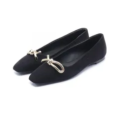 サルヴァトーレフェラガモ Salvatore Ferragamo パンプス ANNIE 01H3887695768 ネロ スウェード バレリーナシューズ レディース 新品のサムネイル