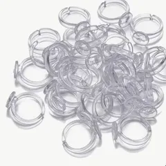 No.126【50個セット/クリア】リング台座 / カボションベース ブランク / DIYアクセサリーパーツ