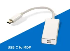 アウトレット　USB C - Mini DisplayPort 変換アダプタ USB　3.1 Type　C to Mini DisplayPort 音声サポート　オス―メス　for MacBook 12inch、ChromeBook Pixel シルバー