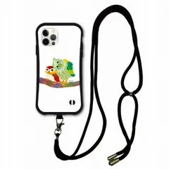 [iPhone16 Pro] スマホショルダー付 アニマル柄 動物 iPhone15 Pro i-coronケース iPhone 14 Pro 14 Plus 13 12 11 XR スマホケース 肩掛け 斜め掛け スマホ ショルダーストラップ フクロウ ミミ