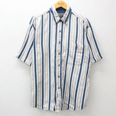 90s ROUNDTREE&YORKE ヘリンボーン ストライプシャツ L古着 - メルカリ