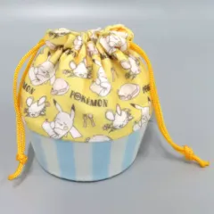 【中古】雑貨 イエロー 巾着風ポーチ～Cafe～ 「ポケットモンスター」
