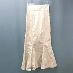 ◇ mysty woman 無地 バックウエストゴム サイドジップ ロング マーメイド スカート サイズF ブラウン レディース E 【1309250030799】