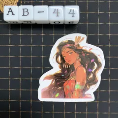 防水ステッカー　プリンセス　お姫様　イラスト　かわいい　装飾　シール　AB-44