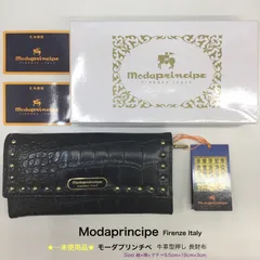 未使用品 箱付き 🔷牛革 ◉modaprincipe  ／ モーダプリンチペ 財布 ／ 長財布 ／ クロコダイル型押し ／ ウォレット ／ カード収納 18枚 ／ フィレンツェ ／ ブランド財布 ／ ウォレット ／ レディース ／ メンズのサムネイル