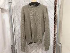 90s-00s POLO RALPH LAUREN COTTON SWEATER XL OLIVE GREEN 香港製 ポロ ラルフローレン コットン ニット セーター 