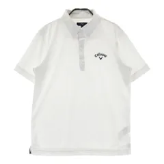 サイズ：L CALLAWAY キャロウェイ  ボタンダウン 半袖ポロシャツ  ホワイト系 [240101518010] ゴルフウェア メンズ ストスト