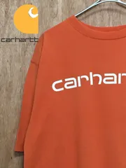 carhartt Tシャツ デカロゴ プリント　カーハート/オレンジ