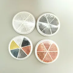 【カラーメタルパーツセット】4タイプセット レジン封入・ネイルアート・デコ素材
