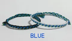 小花柄ミサンガ 2本セット (BLUE) 画像5枚目▶︎色番号⑰