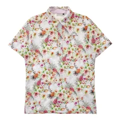 サイズ：L KAPPA GOLF カッパゴルフ  半袖 ポロシャツ 花柄 ピンク系 [240101295219]# ゴルフウェア メンズ ストスト