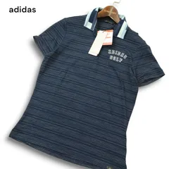 新品 未使用★ adidas GOLF アディダス ゴルフ ADICROSS CLIMACOOL UVカット 半袖 ボーダー ポロシャツ Sz.OT レディース 紺